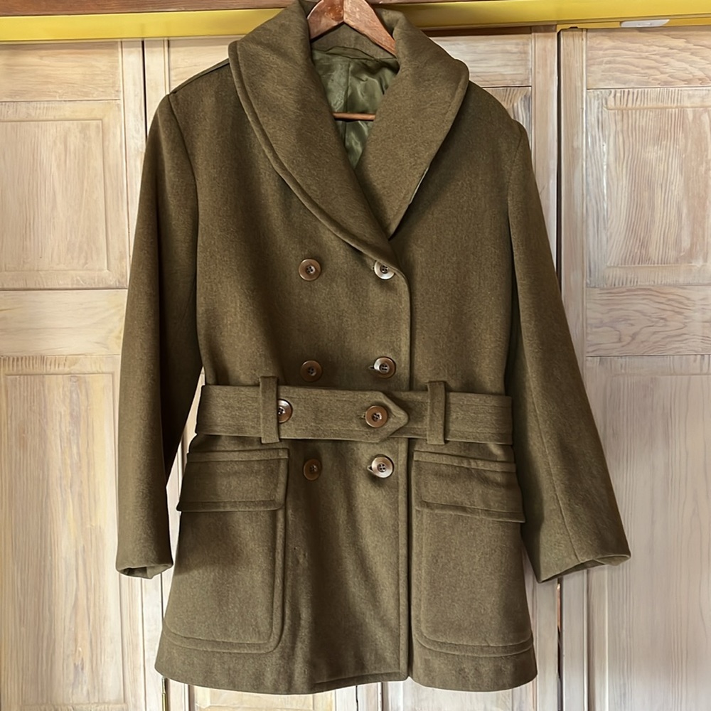 Vtg US Army Officer Coat WWII, Mackinaw, Cohen Goldman& Co Olive Men S, Women M